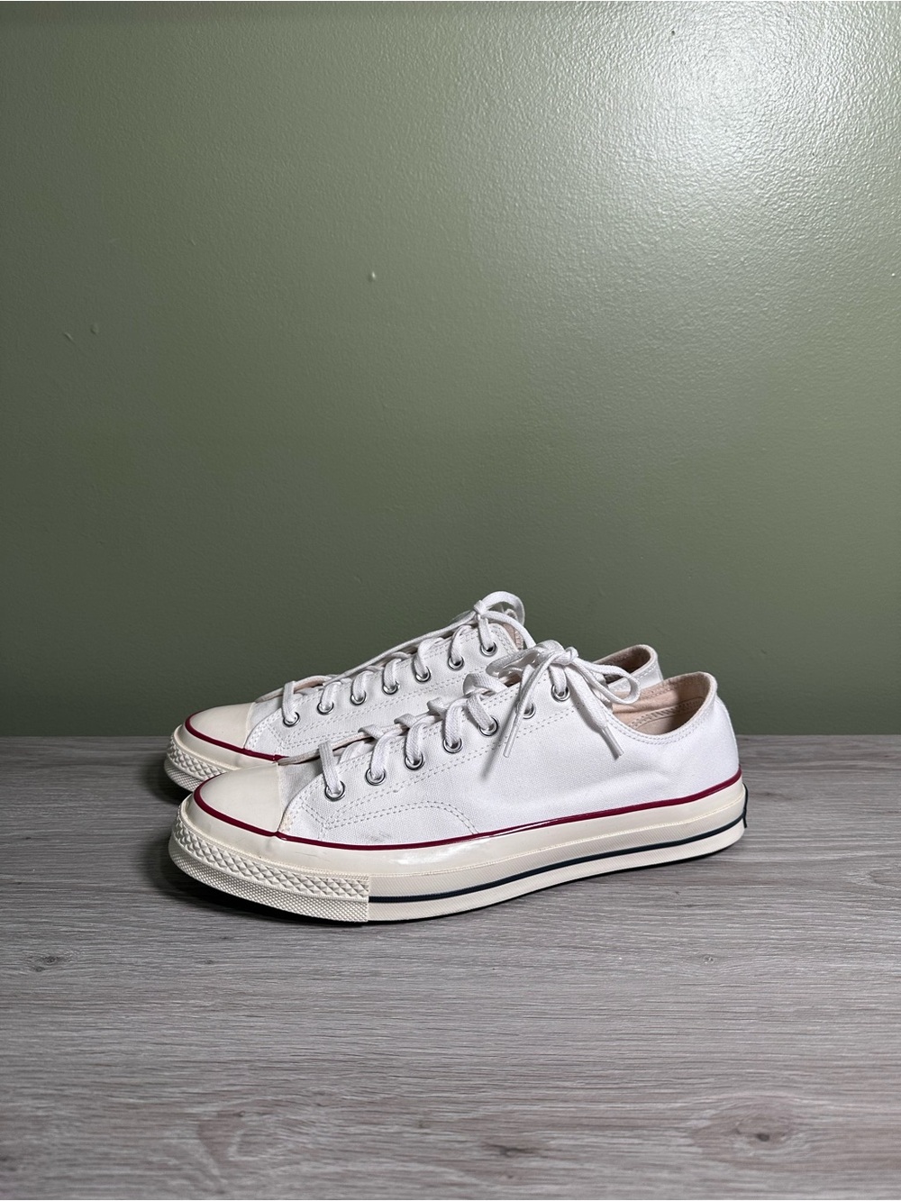Converse Chuck Taylor 70 All Star Ox Mens Size 12 White Red Shoes Sneakers